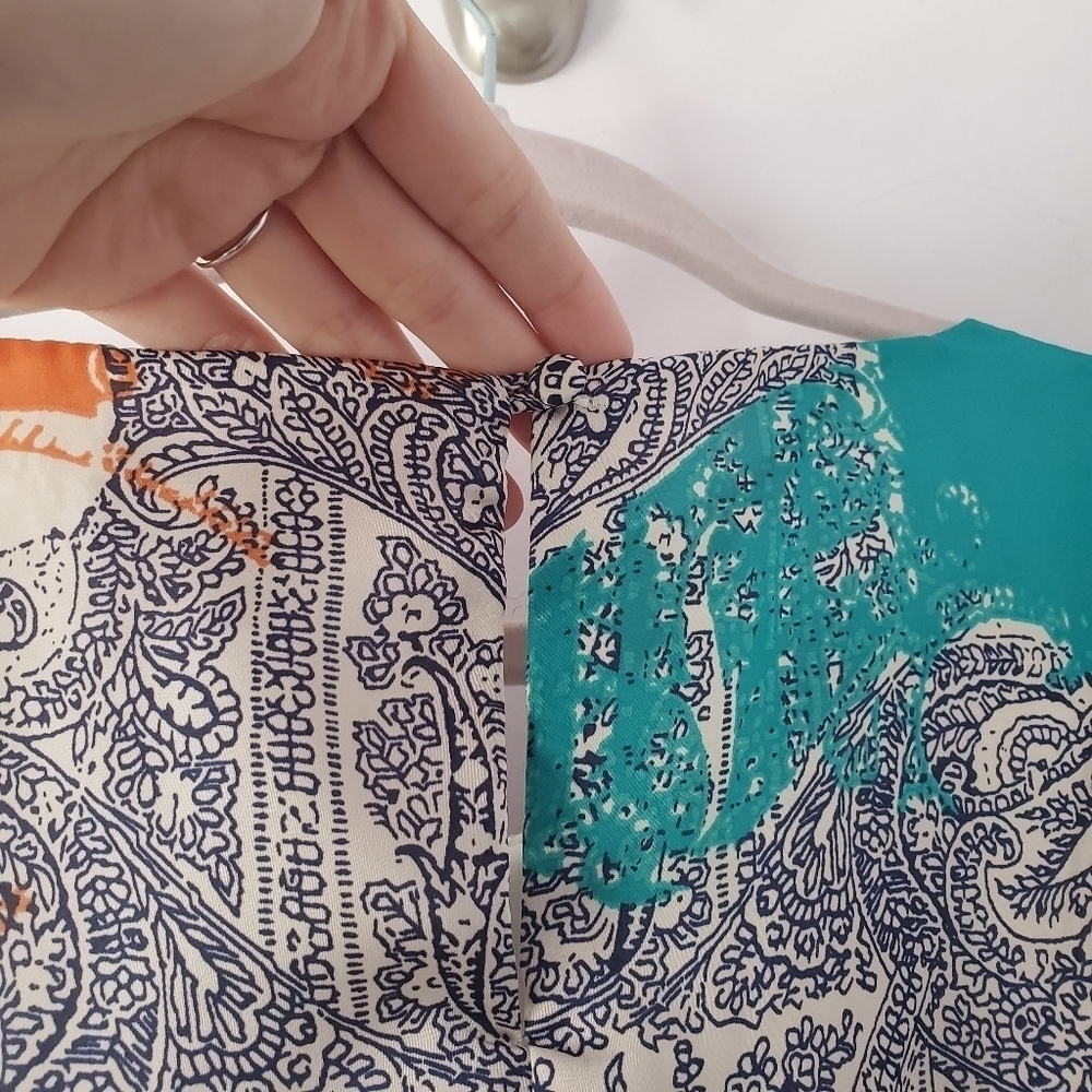 Luxology Dress Small Cinched Waist Paisley - Picture 10 of 14